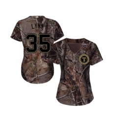 Women's Texas Rangers #35 Lance Lynn Authentic Camo Realtree Collection Flex Base Baseball Jersey