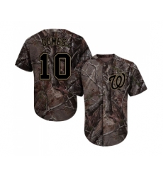 Men's Washington Nationals #10 Yan Gomes Authentic Camo Realtree Collection Flex Base Baseball Jersey