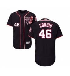 Men's Washington Nationals #46 Patrick Corbin Navy Blue Alternate Flex Base Authentic Collection Baseball Jersey