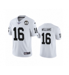 Men's Oakland Raiders #16 Tyrell Williams White 60th Anniversary Vapor Untouchable Limited Player 100th Season Football Jersey