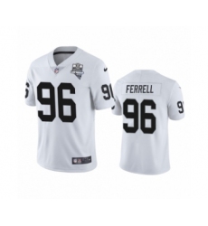 Men's Oakland Raiders #96 Clelin Ferrell White 2020 Inaugural Season Vapor Limited Jersey