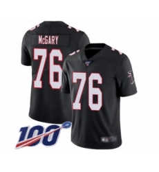 Men's Atlanta Falcons #76 Kaleb McGary Black Alternate Vapor Untouchable Limited Player 100th Season Football Jersey