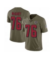 Youth Atlanta Falcons #76 Kaleb McGary Limited Olive 2017 Salute to Service Football Jersey