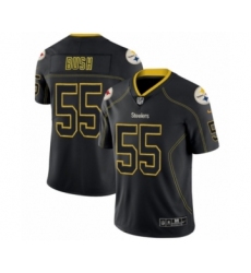 Men's Pittsburgh Steelers #55 Devin Bush Limited Lights Out Black Rush Football Jersey