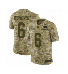 Youth San Francisco 49ers #6 Mitch Wishnowsky Limited Camo 2018 Salute to Service Football Jersey