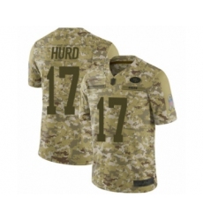 Men's San Francisco 49ers #17 Jalen Hurd Limited Camo 2018 Salute to Service Football Jersey