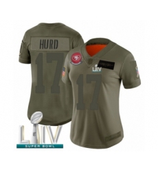 Women's San Francisco 49ers #17 Jalen Hurd Limited Olive 2019 Salute to Service Super Bowl LIV Bound Football Jersey