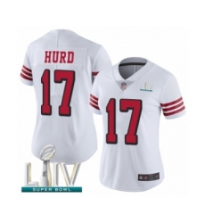 Women's San Francisco 49ers #17 Jalen Hurd Limited White Rush Vapor Untouchable Super Bowl LIV Bound Football Jersey
