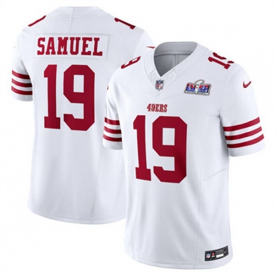 Youth San Francisco 49ers #19 Deebo Samuel White Throwback 2023 F U S E ...