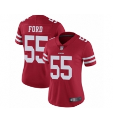 Women's San Francisco 49ers #55 Dee Ford Red Team Color Vapor Untouchable Limited Player Football Jersey