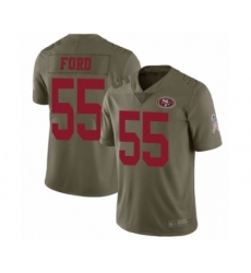 Youth San Francisco 49ers #55 Dee Ford Limited Olive 2017 Salute to Service Football Jersey
