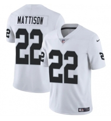 Men's Las Vegas Raiders #22 Alexander Mattison White 2024 Vapor Football Stitched Jersey