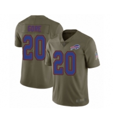Men's Buffalo Bills #20 Frank Gore Limited Olive 2017 Salute to Service Football Jersey