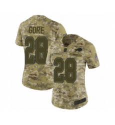 Women's Buffalo Bills #28 Frank Gore Limited Camo 2018 Salute to Service Football Jersey