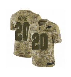 Youth Buffalo Bills #20 Frank Gore Limited Camo 2018 Salute to Service Football Jersey