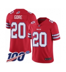 Youth Buffalo Bills #20 Frank Gore Limited Red Rush Vapor Untouchable 100th Season Football Jersey