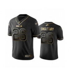 Men's Buffalo Bills #26 Devin Singletary Limited Black Golden Edition Football Jersey