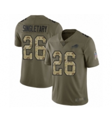 Men's Buffalo Bills #26 Devin Singletary Limited Olive Camo 2017 Salute to Service Football Jersey