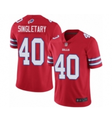 Youth Buffalo Bills #40 Devin Singletary Limited Red Rush Vapor Untouchable Football Jersey