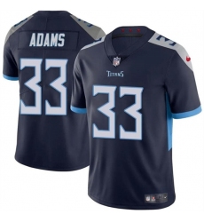 Men's Tennessee Titans #33 Jamel Adams Navy Vapor Limited Football Stitched Jersey