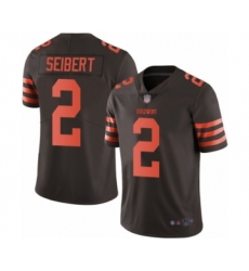 Men's Cleveland Browns #2 Austin Seibert Limited Brown Rush Vapor Untouchable Football Jersey