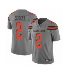 Men's Cleveland Browns #2 Austin Seibert Limited Gray Inverted Legend Football Jersey