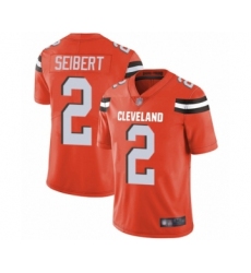 Men's Cleveland Browns #2 Austin Seibert Orange Alternate Vapor Untouchable Limited Player Football Jersey