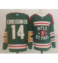 Men Minnesota Wild 14 Erikssonek Green Classic Edition 2022 Adidas NHL Jersey