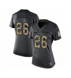 Women's Green Bay Packers #26 Darnell Savage Jr. Limited Black 2016 Salute to Service Football Jerseys