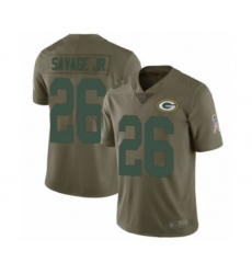 Youth Green Bay Packers #26 Darnell Savage Jr. Limited Olive 2017 Salute to Service Football Jersey