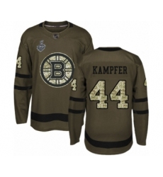 Men's Boston Bruins #44 Steven Kampfer Authentic Green Salute to Service 2019 Stanley Cup Final Bound Hockey Jersey
