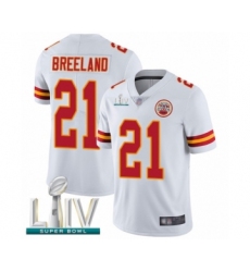 Men's Kansas City Chiefs #21 Bashaud Breeland White Vapor Untouchable Limited Player Super Bowl LIV Bound Football Jersey