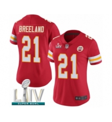 Women's Kansas City Chiefs #21 Bashaud Breeland Red Team Color Vapor Untouchable Limited Player Super Bowl LIV Bound Football Jersey