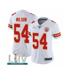 Women's Kansas City Chiefs #54 Damien Wilson White Vapor Untouchable Limited Player Super Bowl LIV Bound Football Jersey