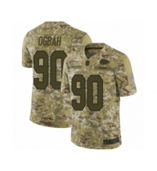 Men's Kansas City Chiefs #90 Emmanuel Ogbah Limited Camo 2018 Salute to Service Football Jersey
