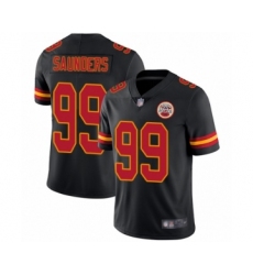 Men's Kansas City Chiefs #99 Khalen Saunders Limited Black Rush Vapor Untouchable Football Jersey