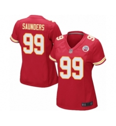 Women's Kansas City Chiefs #99 Khalen Saunders Game Red Team Color Football Jersey