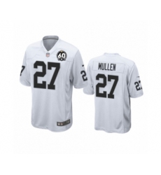 Men's Oakland Raiders #27 Trayvon Mullen Game 60th Anniversary White Football Jersey