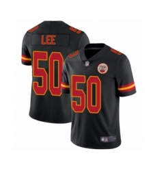 Men's Kansas City Chiefs #50 Darron Lee Limited Black Rush Vapor Untouchable Football Jersey