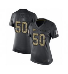 Women's Kansas City Chiefs #50 Darron Lee Limited Black 2016 Salute to Service Football Jersey