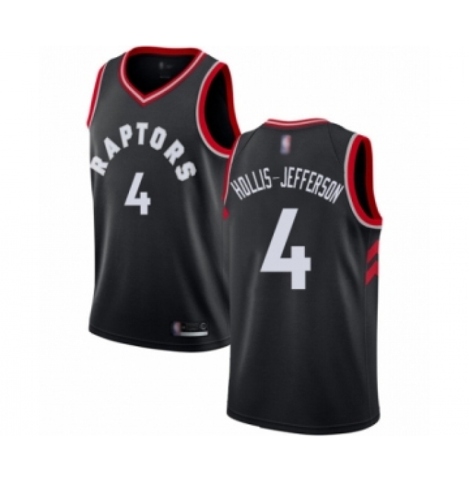 Men's Toronto Raptors #4 Rondae Hollis-Jefferson Authentic Black Basketball Jersey Statement Edition