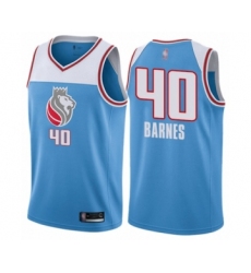 Women's Sacramento Kings #40 Harrison Barnes Swingman Blue Basketball Jersey - City Edition