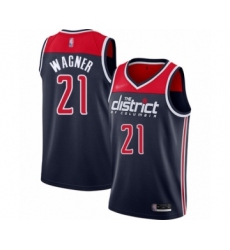 Men's Washington Wizards #21 Moritz Wagner Authentic Navy Blue Finished Basketball Jersey - Statement Edition