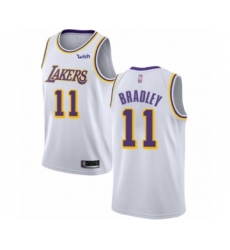 Men's Los Angeles Lakers #11 Avery Bradley Authentic White Basketball Jersey - Association Edition