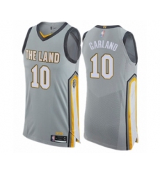 Men's Cleveland Cavaliers #10 Darius Garland Authentic Gray Basketball Jersey - City Edition
