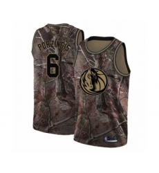 Youth Dallas Mavericks #6 Kristaps Porzingis Swingman Camo Realtree Collection Basketball Jersey