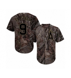 Men's Los Angeles Angels of Anaheim #9 Tommy La Stella Authentic Camo Realtree Collection Flex Base Baseball Jersey