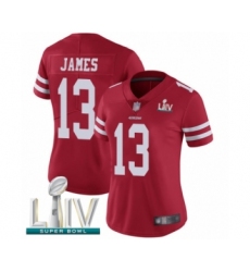 Women's San Francisco 49ers #13 Richie James Red Team Color Vapor Untouchable Limited Player Super Bowl LIV Bound Football Jersey