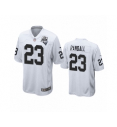 Men's Oakland Raiders #23 Damarious Randall White 2020 Inaugural Season Game Jersey