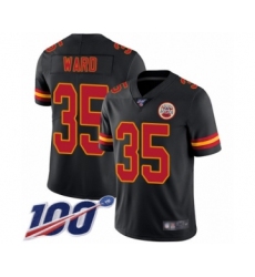 Youth Kansas City Chiefs #35 Charvarius Ward Limited Black Rush Vapor Untouchable 100th Season Football Jersey